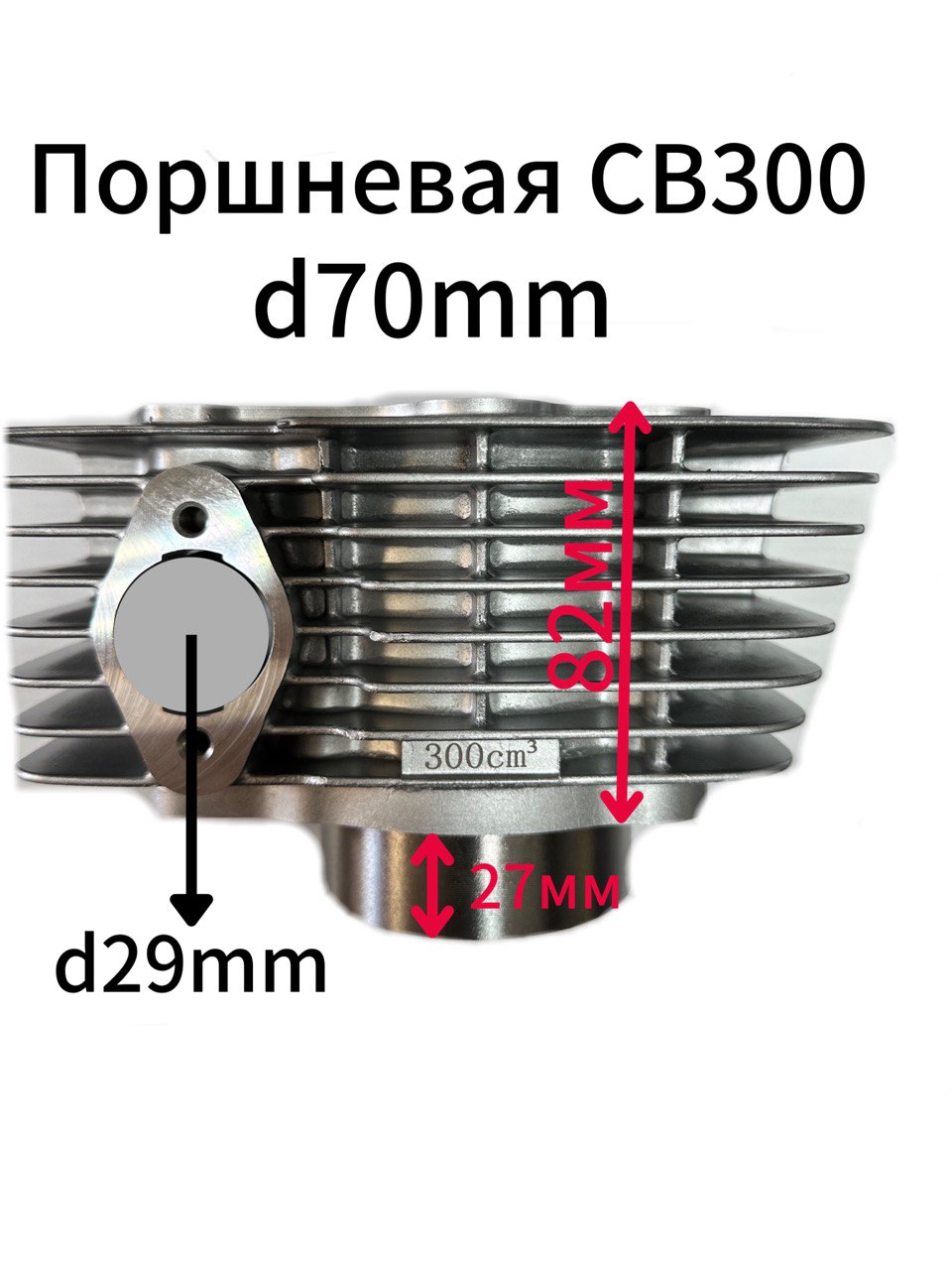 Поршневая группа мотоцикл CB 300 (d70mm/d16mm) (ЦПГ)